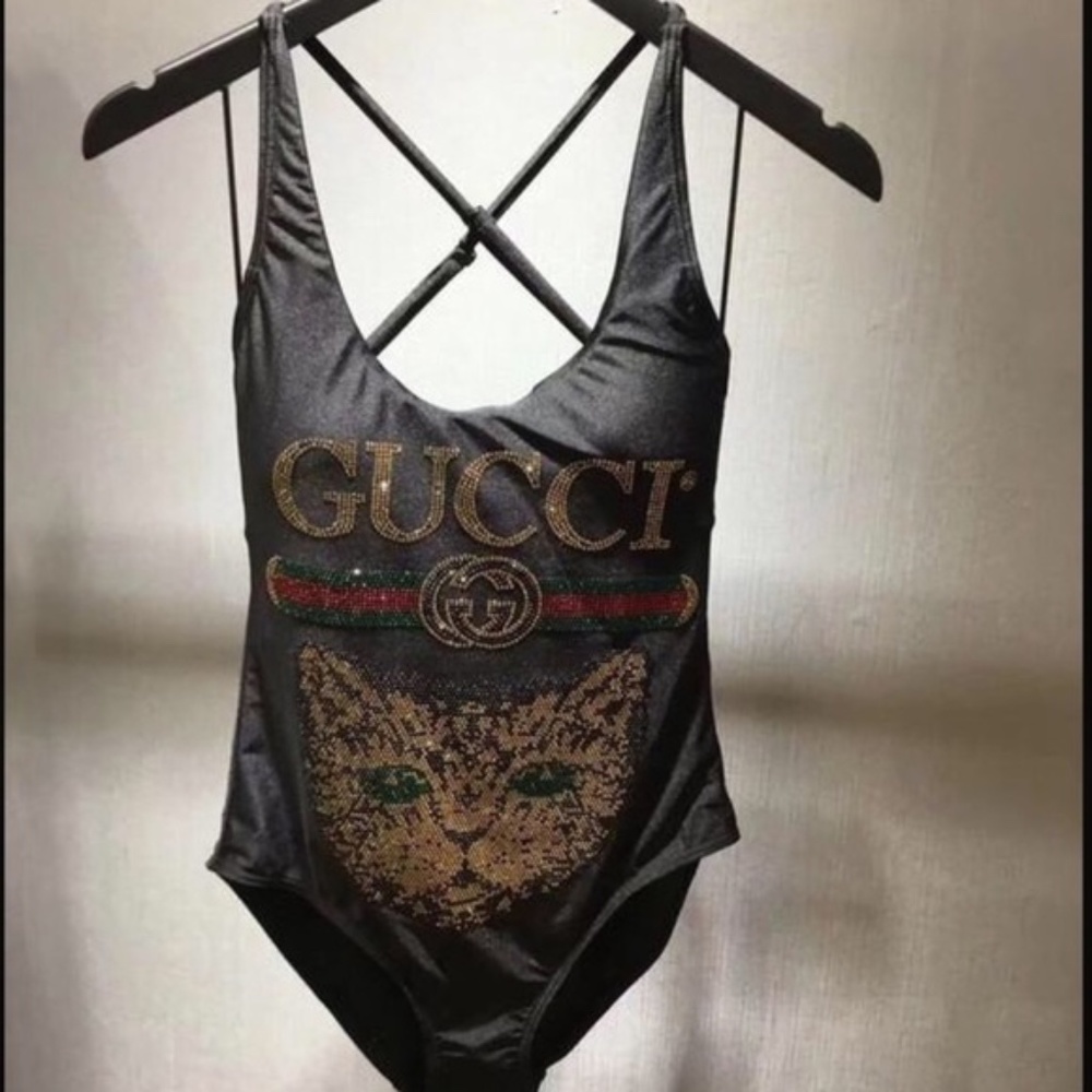 Gucci embellished cat Swim Suit